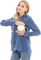 Vista 33 de Bearsland - Sudadera de lactancia y maternidad para mujer, con bolsillos y capucha Gris