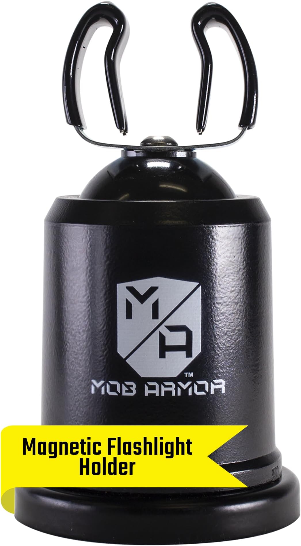 Mob Armor Flash Grip C - Magnetic Flashlight Holder for Bicycle, Car & Wall - Tactical Mount Kit with Magnetic Base for Heavy Duty, Military & Emergency Lights - Compatible with C Flashlights