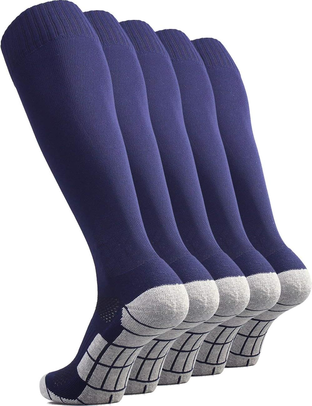 CWVLC - Calcetines de fútbol (135pares) calcetines altos hasta la rodilla, para deportes de equipo, para adultos, jóvenes y niños