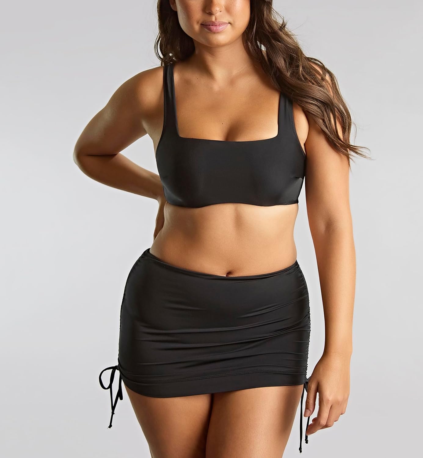 Panache Women's Gina Square Neck Bikini Top Swimwear with Underwire Support – Italian Fabric