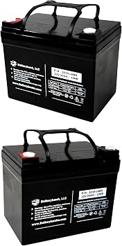 2 Pack 12V 35AH M6 Terminals UB12350 SLA-12V35-INS SLA Sealed Lead Acid Battery for Golf Cart Solar UPS Mobility