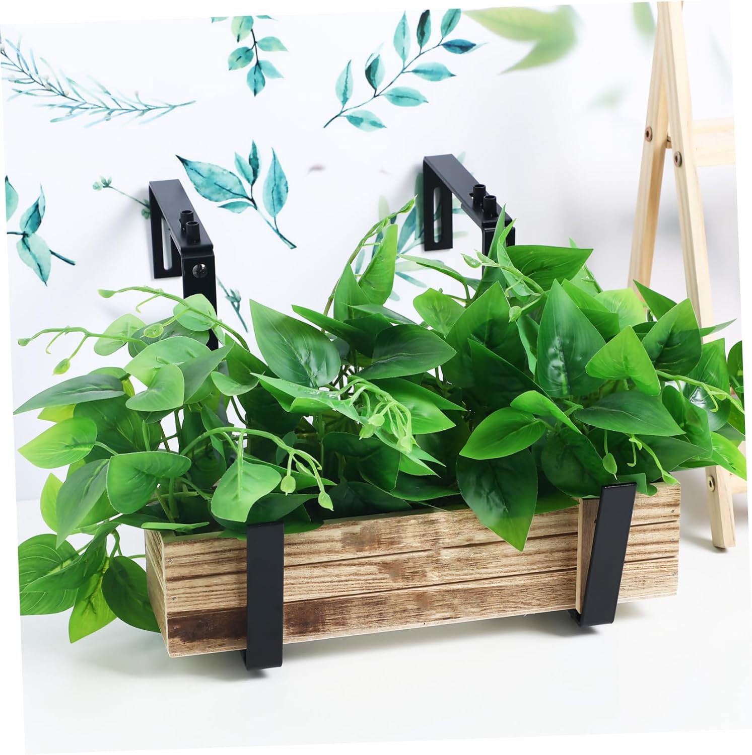 4pcs Adjustable Flower Box Brackets for Railing Heavy Duty Planter Holder for Window Fence and Balcony Easy to Install Support for Secure Planting