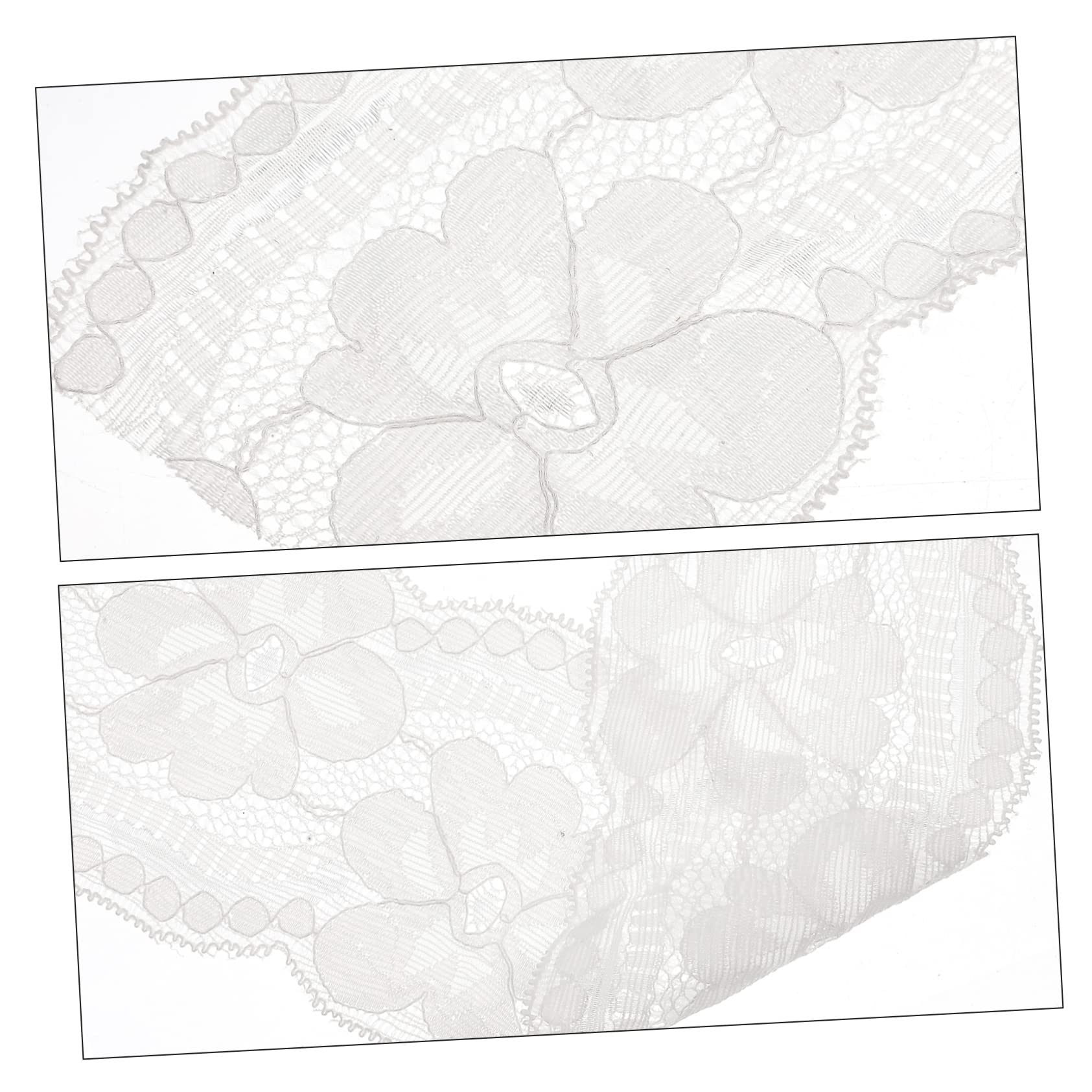 EXCEART 4piezas Lazo De Encaje Elástico Para Manualidades y Ropa Adorno De Costura Para Vestidos Decoración De