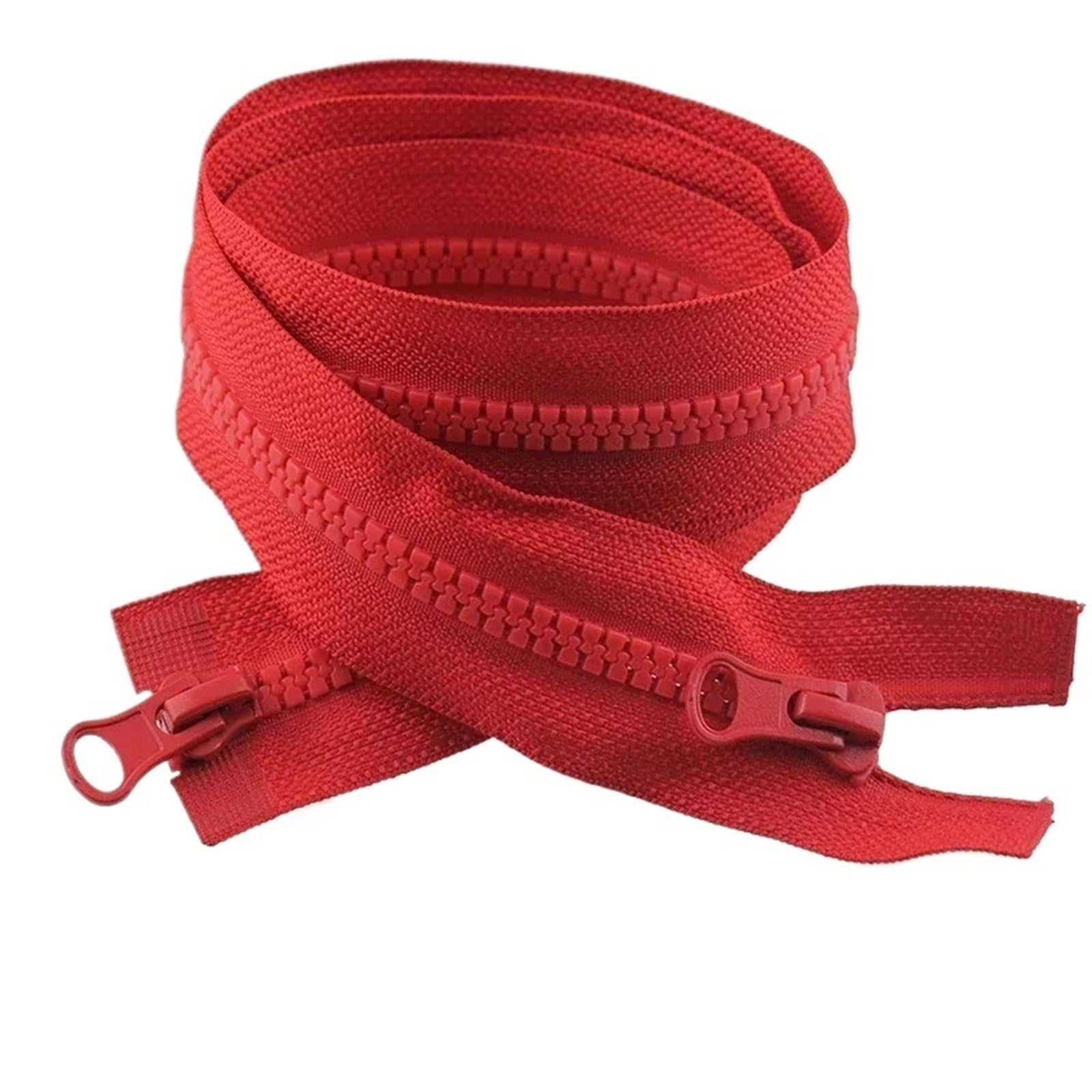 Cremallera Reversible 2/5 Cremalleras De Costura De 80-150 Cm For Ropa,separadoras Dobles De Extremo Abierto For Bolsos(Red,No5-5Pcs,150cm)