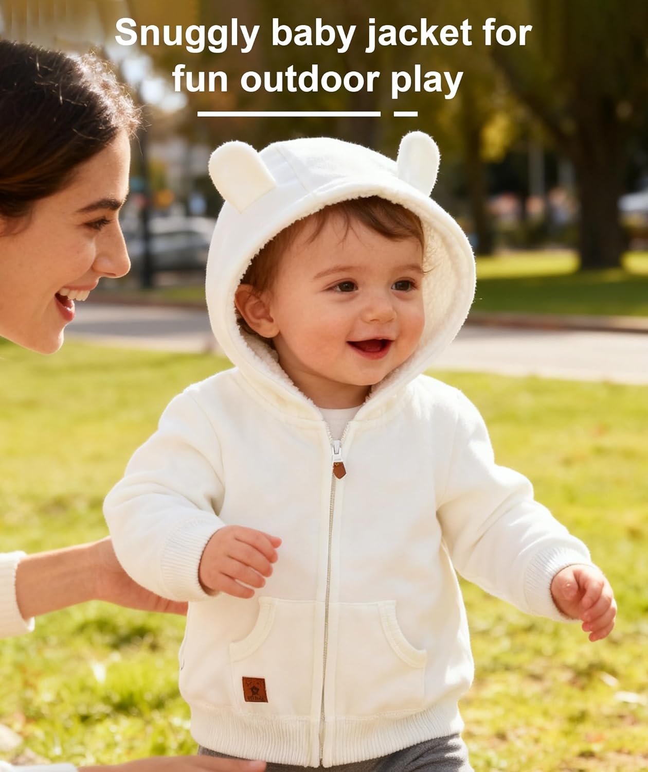 Baby Girls Boys Warm Adorable Hooded Zip Coat for Fall Spring Outerwear 3-24M Kids Jacket - Image 5