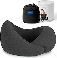 Vista 12 de Ostrichpillow Go Almohada Cervical, Almohadas de Viaje para Aviones, Almohada de Viaje de Espuma Viscoelástica Premium, Diseño Ergonómico 360º