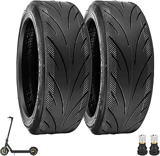 Prodrocam 60/70-6.5 Tubeless Tyres for Segway Ninebot Max G30 Scooter Replacement Wheels Thickened 10 Inch Vacuum Tyres with Valve, 10 x 2.5 Replacement Tyres, No Self-Healing (Pack of 2)