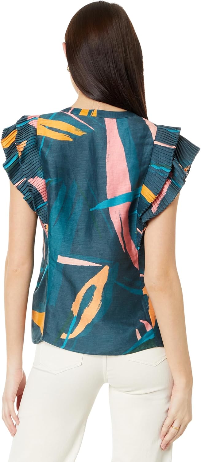 vineyard vines Women's Flutter Sleeve Pintuck Top - Image 2