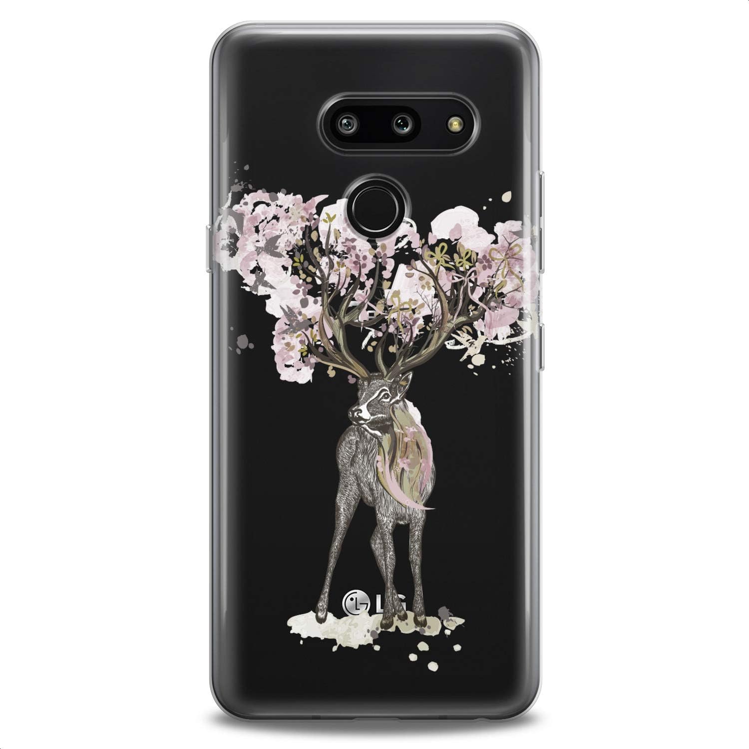 TPU Case Replacement for LG Stylo 6 K61 K51S K42 K30 K20 Stylo 5 K40 K11 K10 K8 Floral Deer Horns Flexible Silicone Beautiful Forest Animals Print Slim fit Clear Amazing Pink Design Soft Cute