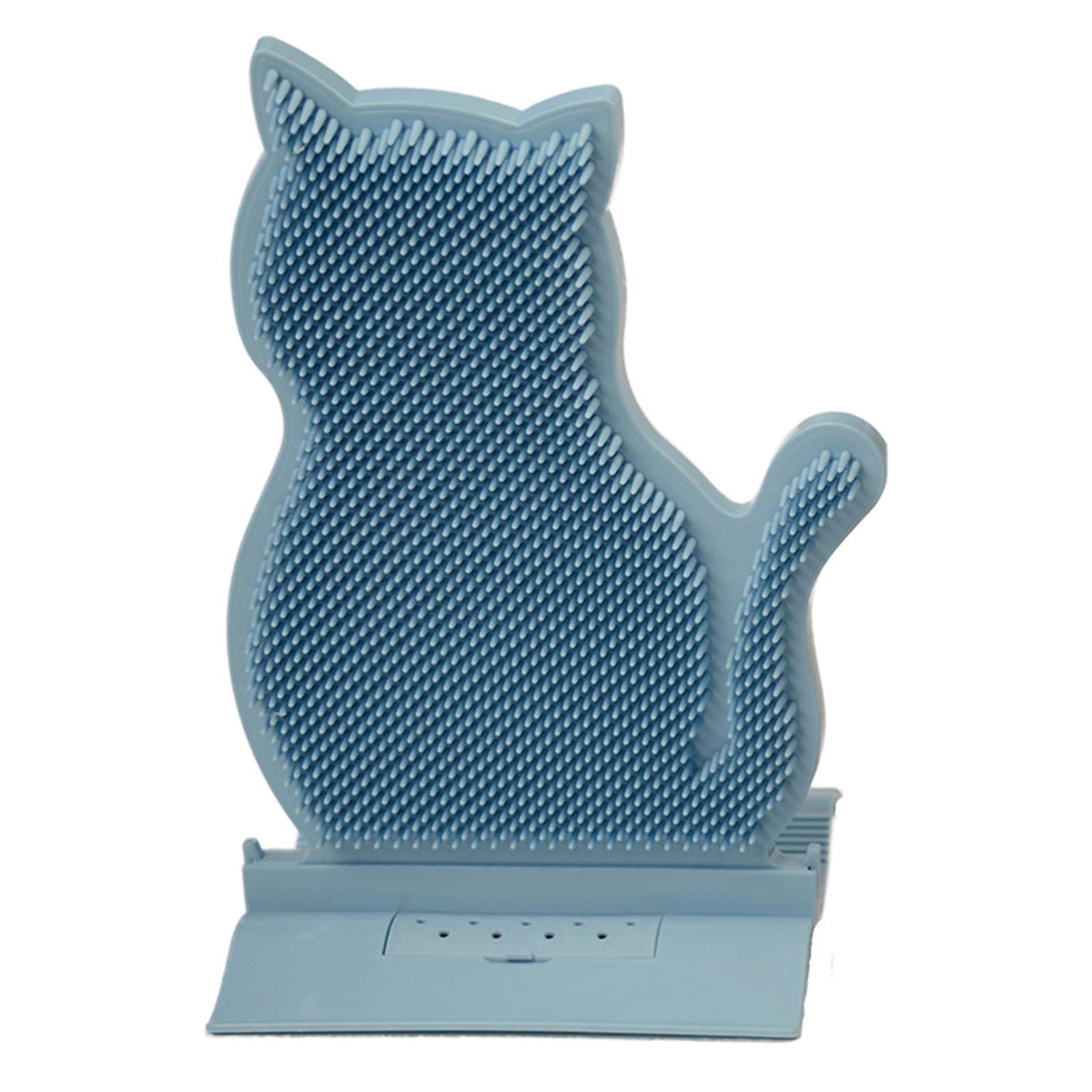 ISAKEN Cat Self Groomer Wall Brush Wall Corner Massage Comb Fixed Door Gap Kitten Puppy Soft Trimming Brush Tool for Long Short Kitten Puppy Hair, Blue