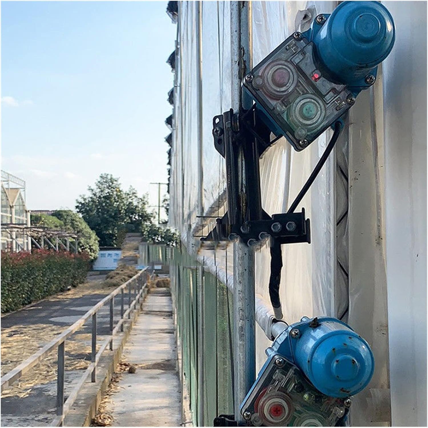 100W Rolled Electric Motor, Greenhouse Plastic Film, Wind Machine, Dc24V Ventilation Curtains,Stable Operation(With climber)