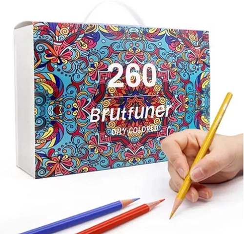 Lapis De Cor Desenho Profissional Caixa Com 260 Cores Óleo
