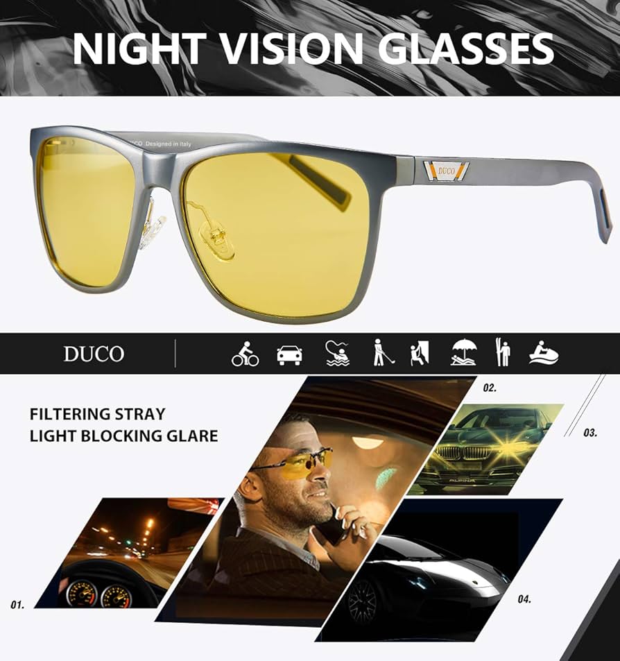 Anti Glare Glasses HD Day/Night Driving Glasses For Men, Women