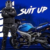 Vista 5 de HWK - Pantalones de motocicleta dual sport para hombre con tela de Cordura textil resistente al agua y armadura de protección contra impactos