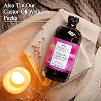 Vista 5 de HERITAGE STORE Aceite de ricino orgánico – Botella de vidrio – Tratamiento nutritivo para el cabello y la piel – Suero de pestañas para pestañas