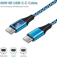 Vista 6 de Cargador de pared USB C, bloque de carga rápida PD tipo C de 20 W y cable de 6 pies compatible con Google Pixel 10/10 Pro XL/9a/9 XL 8a 8 7a 7 6 5