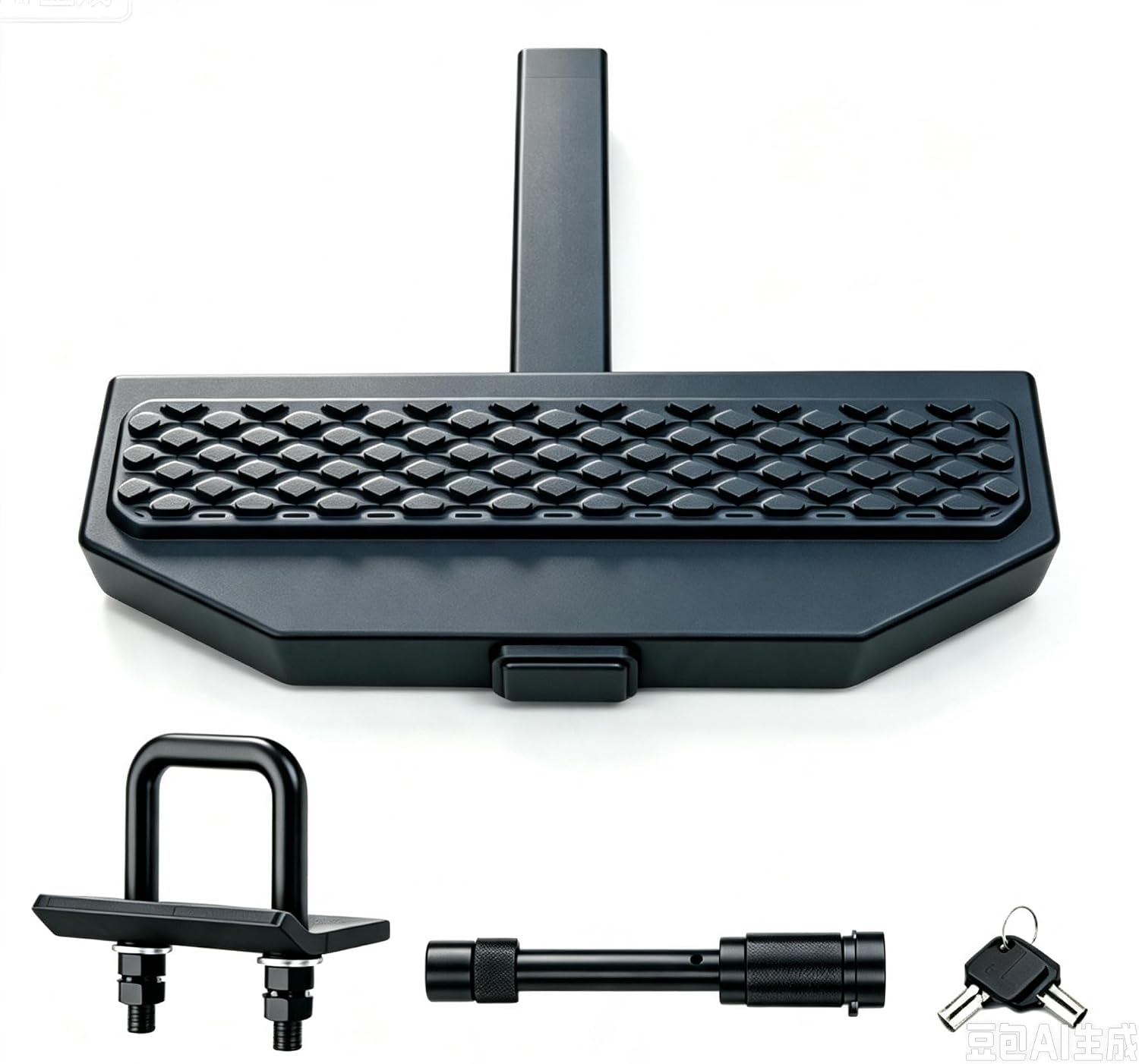 Hitch Step with Whip Mount Holes 2" Receiver for Trucks SUV Car Van