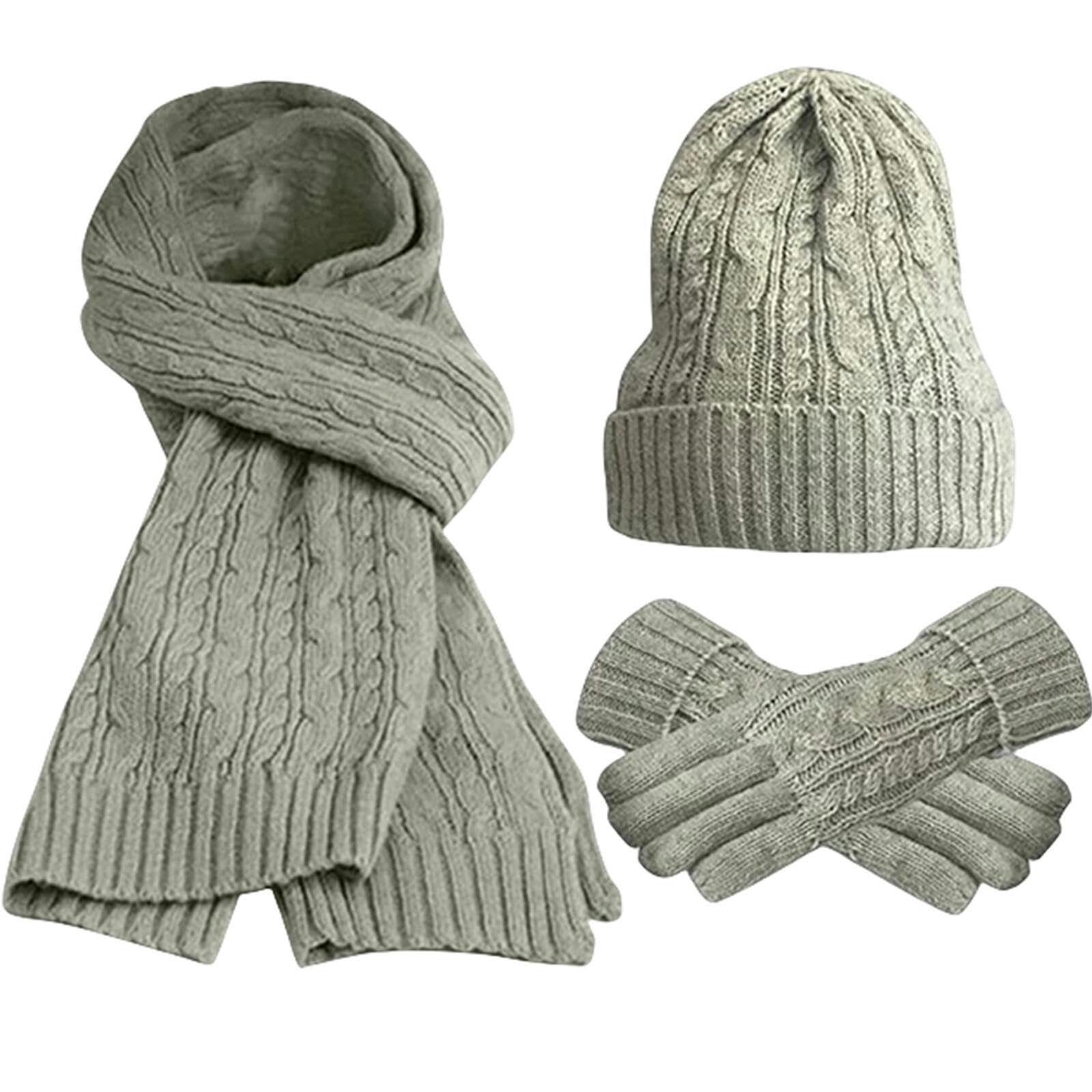 Set Sciarpa Cappello Guanti Unisex Confortevole Traspirante Morbido Cappello E Sciarpa Cappello Guanto Set Inverno All'Aperto Caldo