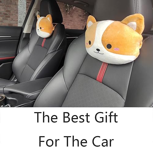 Vista 45 de Sexysamba Almohada para reposacabezas de automóvil, almohada de cuello de dibujos animados para automóvil, cómoda y suave para asiento de automóvil