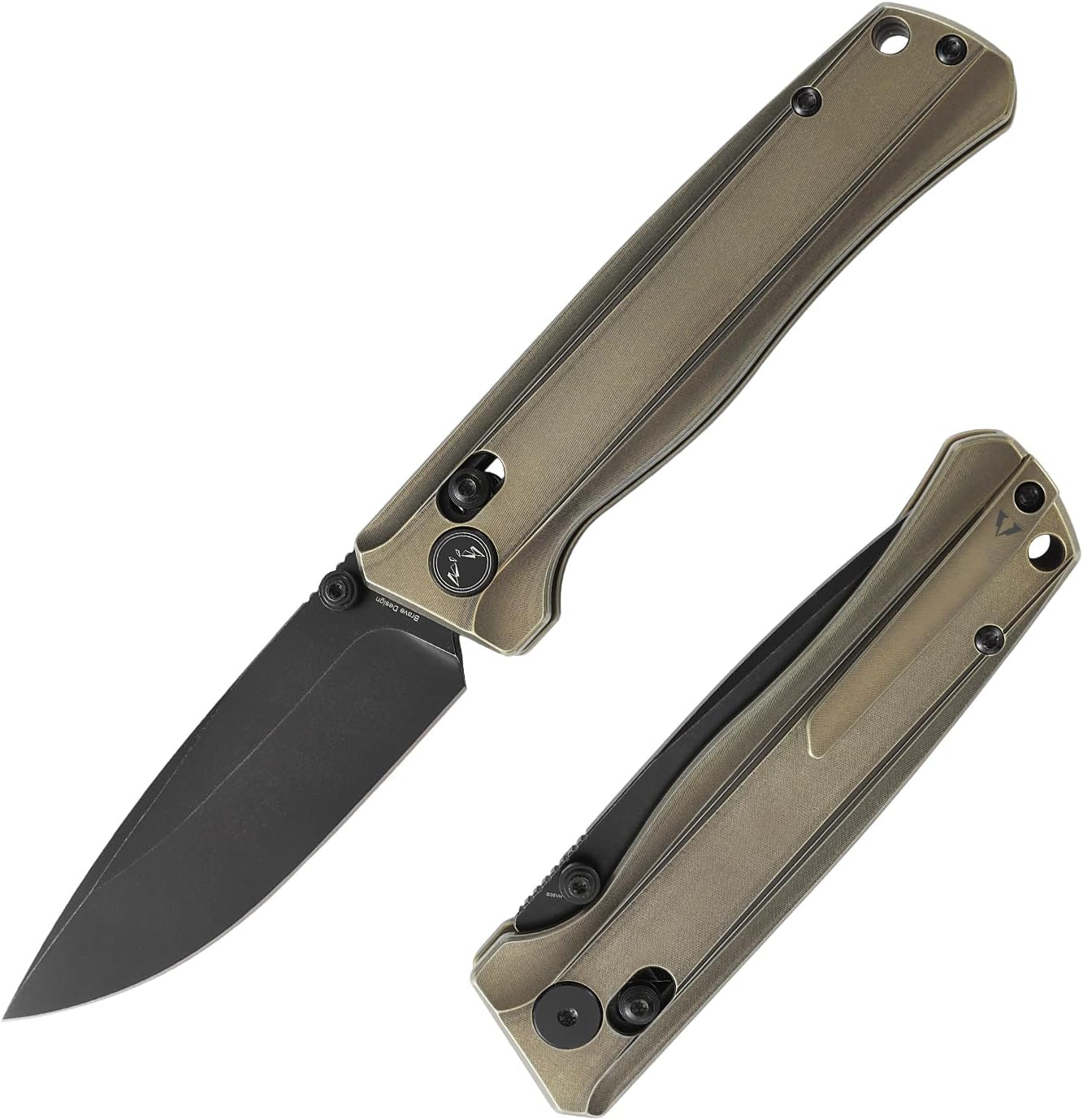 CMB Braveman EDC Knife Folding Pocket knife with Clip for Men and Women Crossbar Lock Knife with S35VN Steel Blade Titanium Handle for Outdoors Camping Hiking-CMB-17 (CMB-17S)