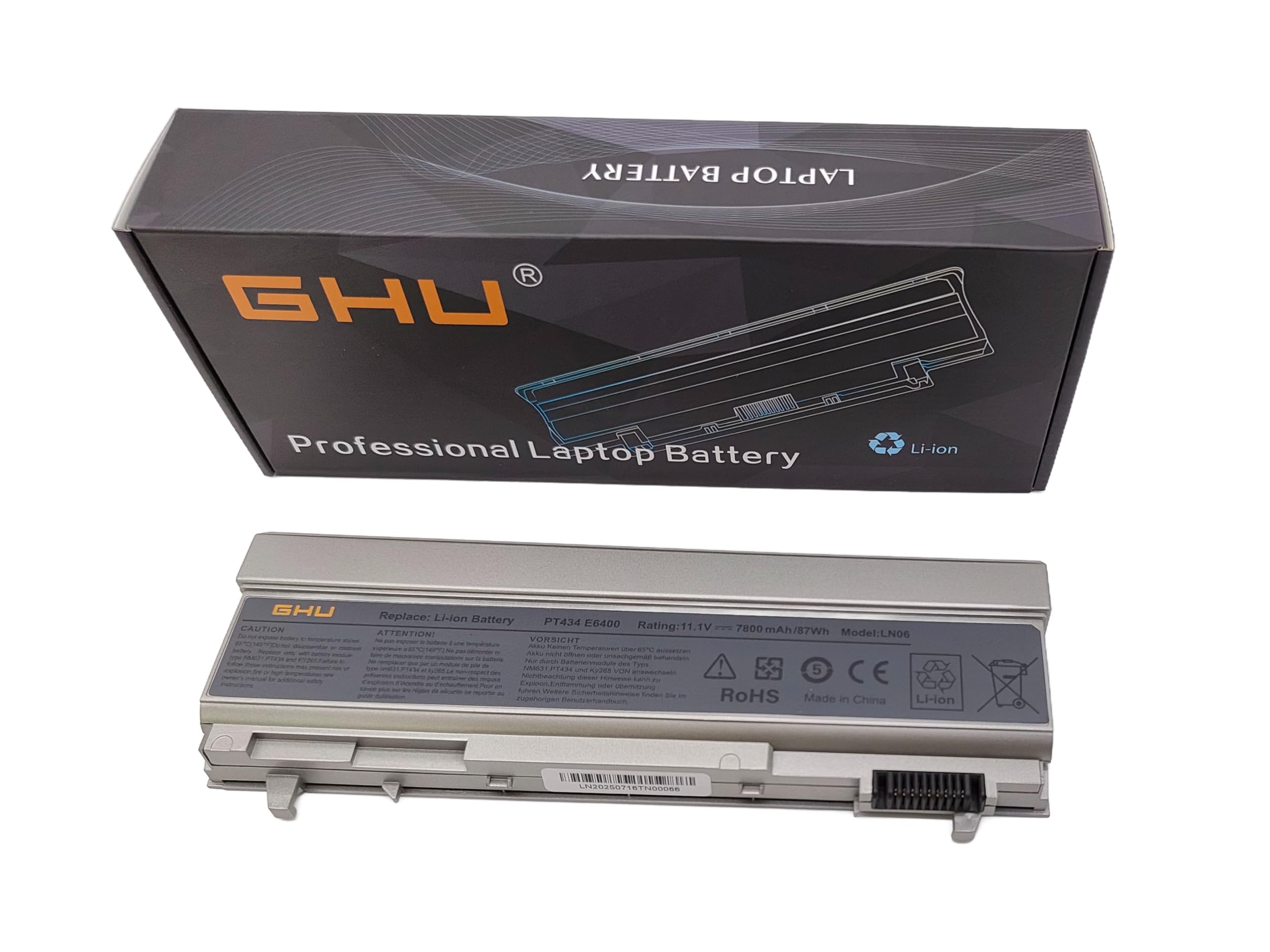 GHU New Battery 87 WHR 9-Cell for Dell Latitude E6400 E6410 ATG E6500 E6510 PN KY266 KY265 KY477 PT434 NM633 312-0748 312-0749 w0x4f w1193 ky265 ky477