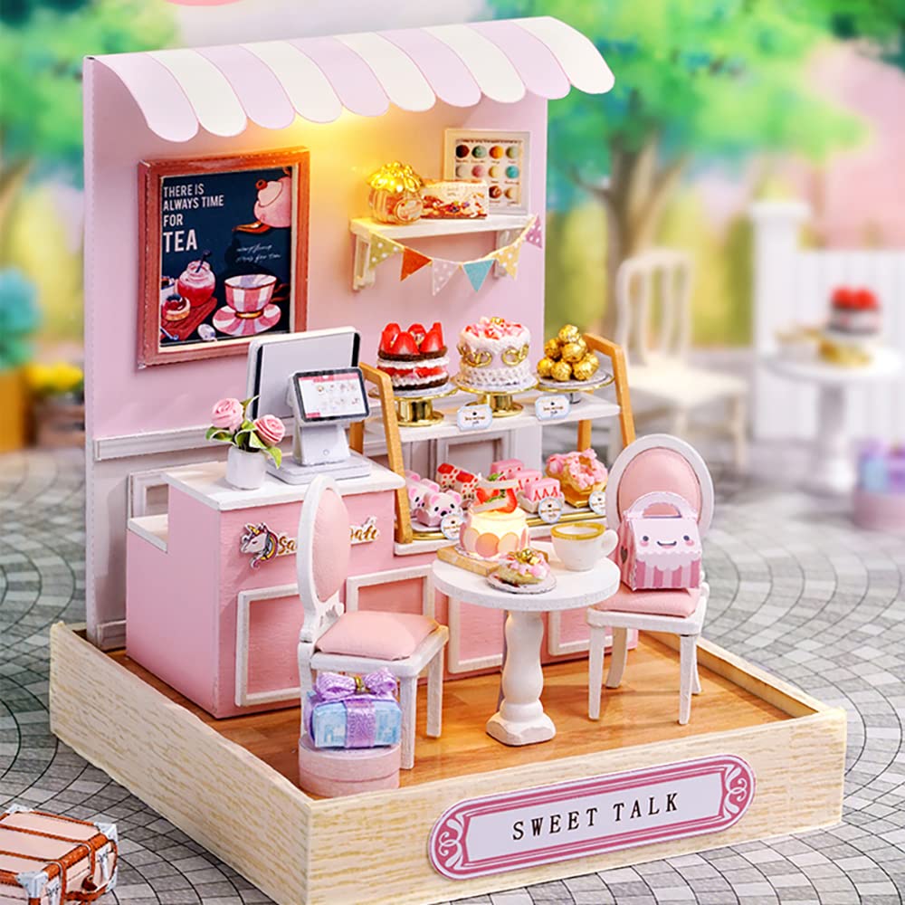 Assembled CUTEBEE QT32 Miniature Dollhouse, a sweet shop scene
