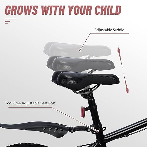 Miniatura 4 de Bicicleta infantil de 20 pulgadas para niños de 7 a 12 años, estilo BMX, bicicletas ligeras para niños, bicicletas para niños con frenos delanteros