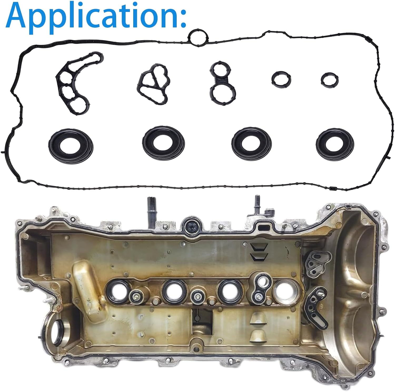 VS50752 2.0L 2.5L Valve Cover Gasket Chevy BuickCadillac GMC 2013-2021 | Fits Chevy Malibu Camaro Colorado, Buick Envision Regal,Cadillac ATS CTS CT6, GMC Acadia Canyon Terrain 2013-2021