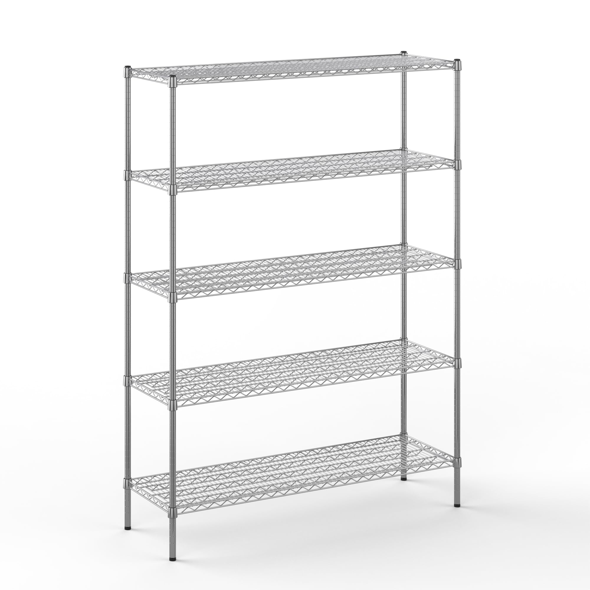 18" Deep x 54" Wide x 74" Height Wire Shelving Kit | 5-Tier | NSF Commercial Storage Rack Unit