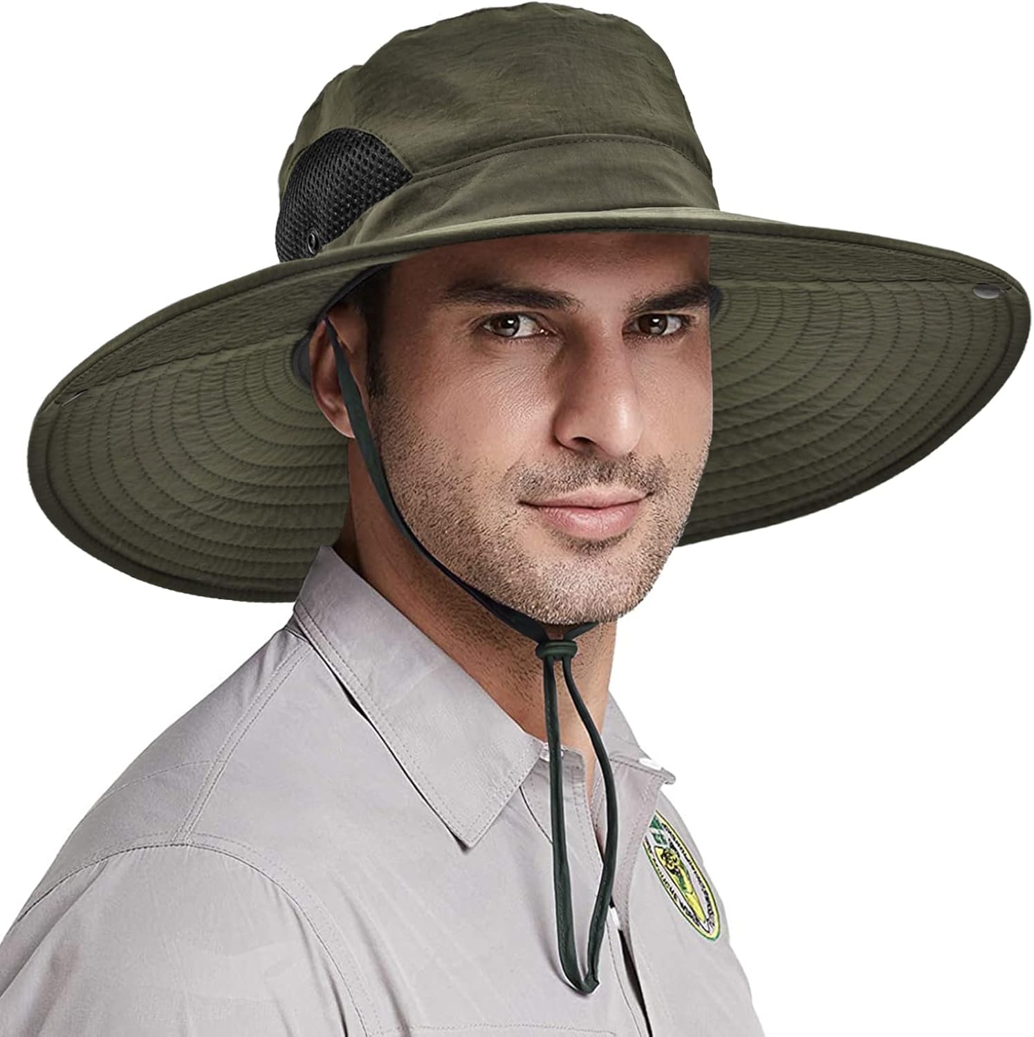 UPF 50+ Waterproof Wide Brim Bucket Hat for Fishing & Outdoors