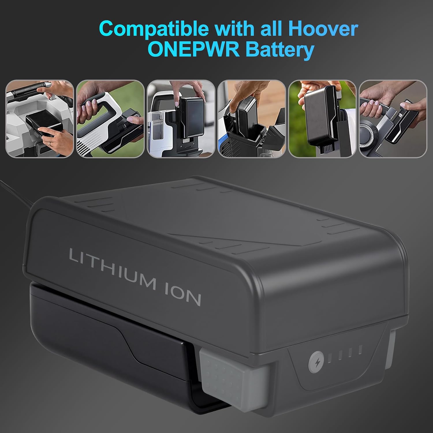 1.5A Fast Charger for All Hoover onepwr Battery image 5
