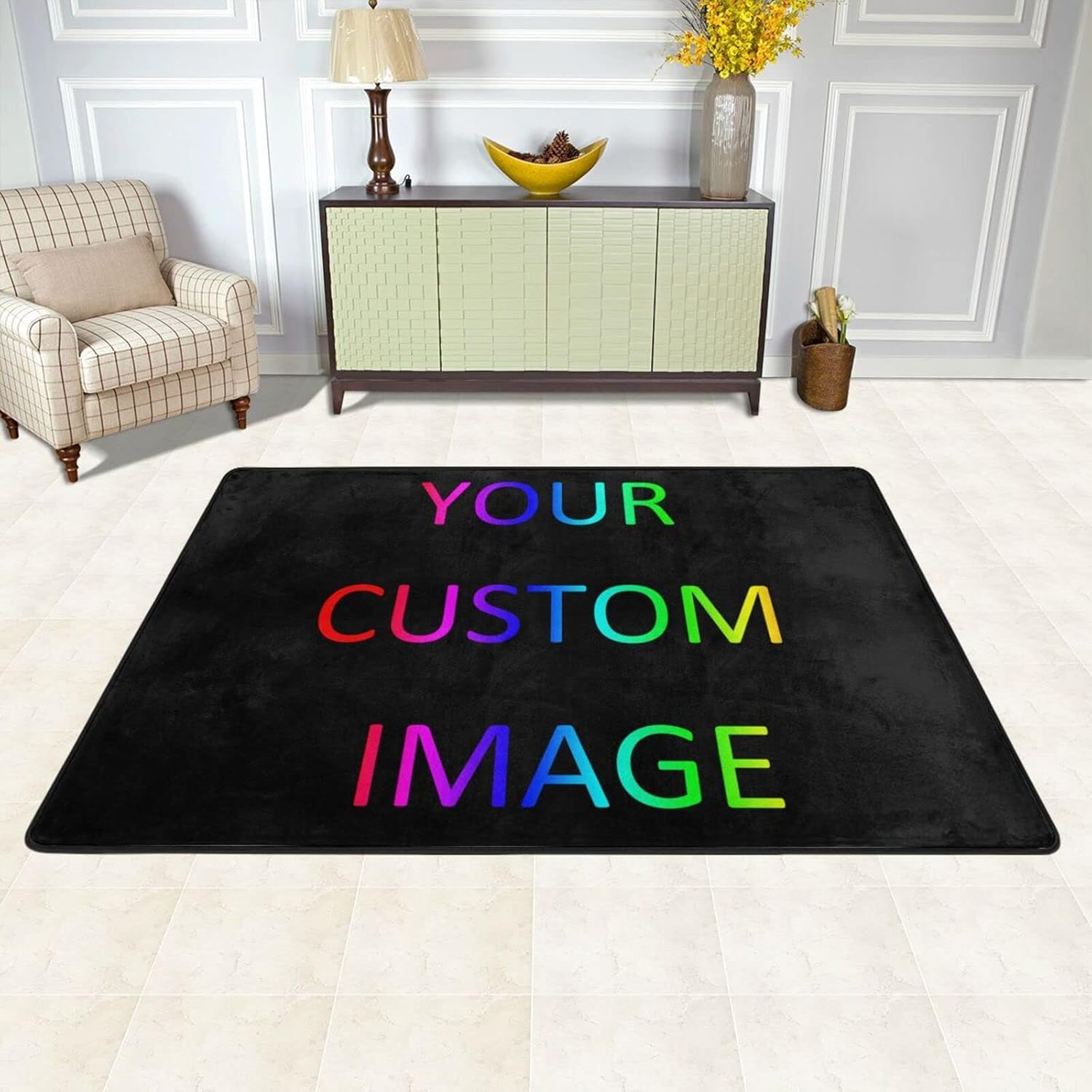Personalized Rug, Custom Rug, Rug for Living Room, Customized Carpet, Rug for Bedroom, Personalized Home Carpet 36x24in