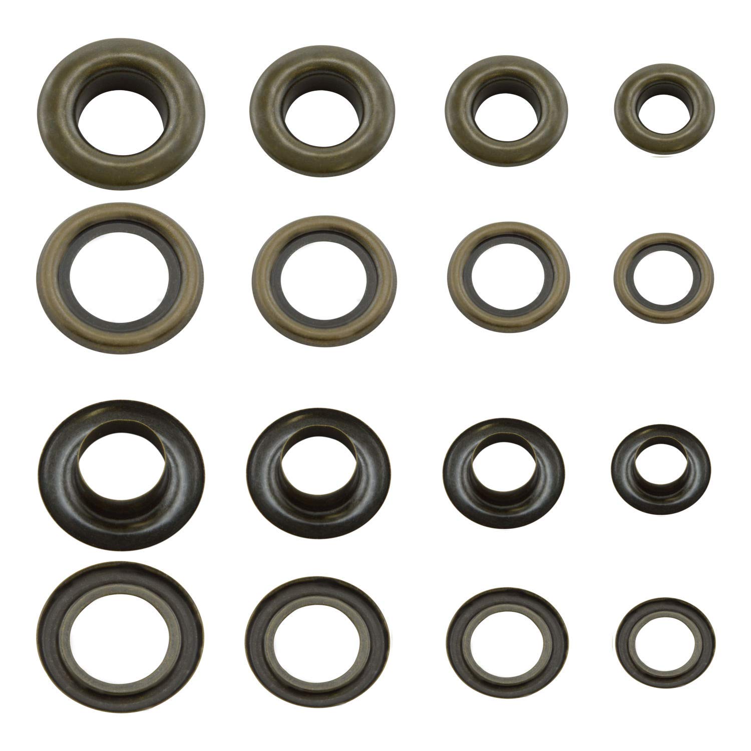 Zestaw prasy do oczek z prasą dźwigniową, narzędziem do oczek i 50 sztuk oczek 5 mm, antyczny, mosiądz, prasa ręczna, nierdzewne metalowe oczka, "zrób to sam", do tkanin, butów,