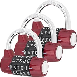 HOJLKLD Gym Locker Lock 5 Letter Word Lock Safety Padlock Combination ...