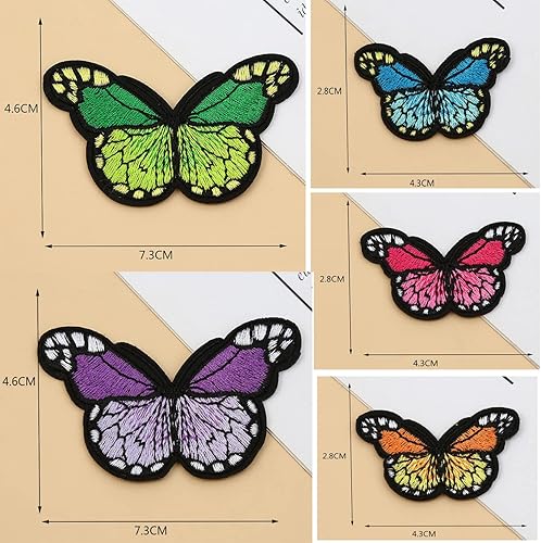 Miniatura 5 de MISDONR 50 parches bordados para planchar para ropa de niños, chaquetas, apliques de costura, parche decorativo de reparación