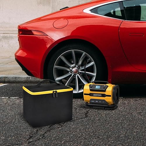 Miniatura 6 de Bolsa de almacenamiento de compresor de aire compatible con inflador de neumáticos AstroAI para bomba de neumáticos de automóvil 150PSI 12V CC110V