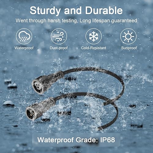 Miniatura 7 de ALITOVE Conectores Eléctricos Impermeables de 3 Pines Xconnect Pigtail 18AWG 6 pulgadas15cm Cable de Extensión Compatible con ASIN B0923SDR5T