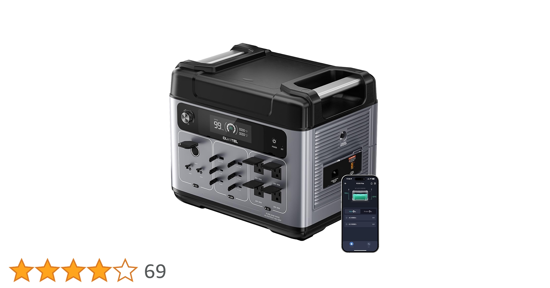 OUKITEL P2400 ポータブル電源 2048Wh瞬間最大4800W OUKITEL ポータブル電源P2400 – JP OUKITEL