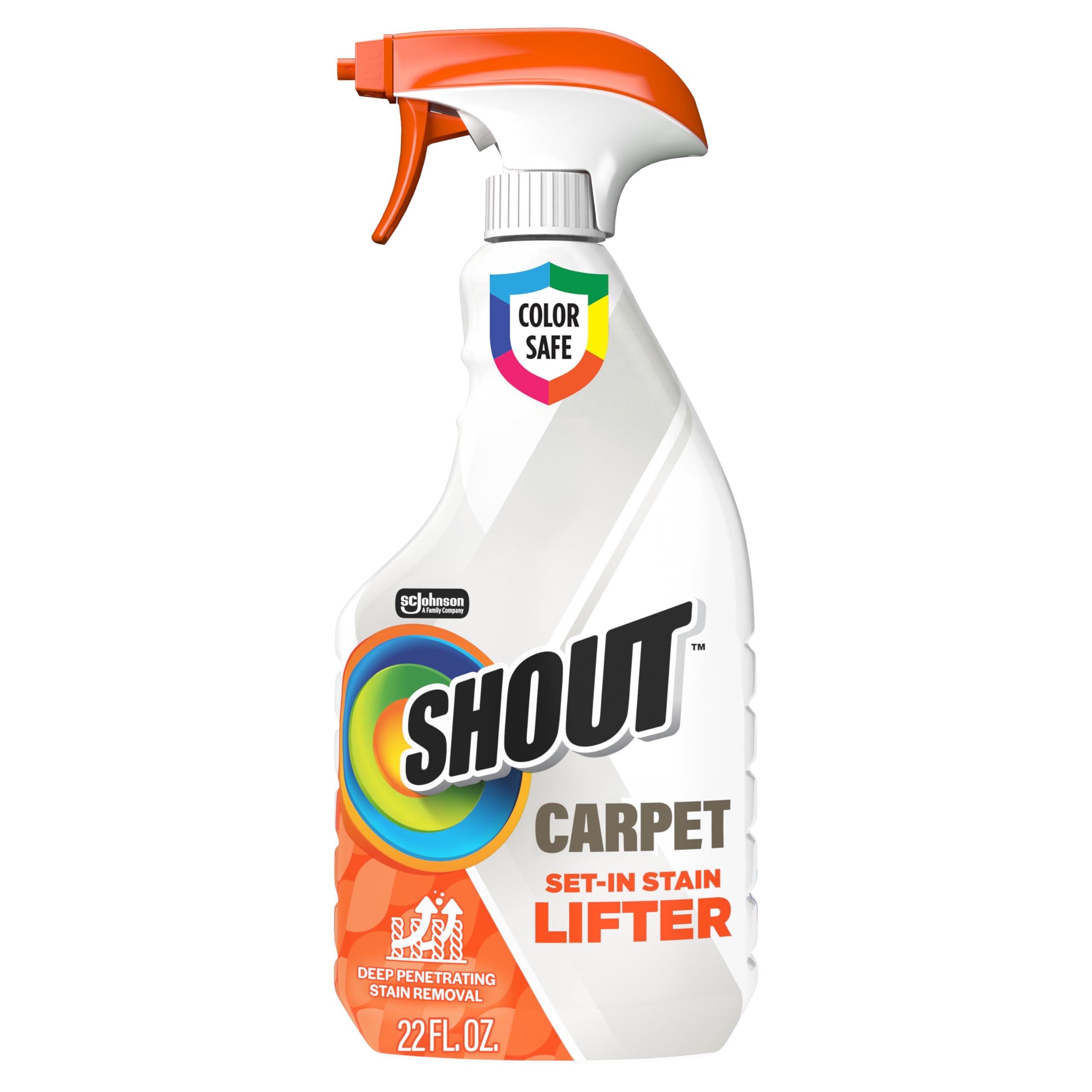 Shout Carpet Set-In Stain Lifter Spray, Rug &amp; Carpet Cleaner, Color Safe and Fast Acting Spot &amp; Stain Remover, 22 oz Trigger Spray