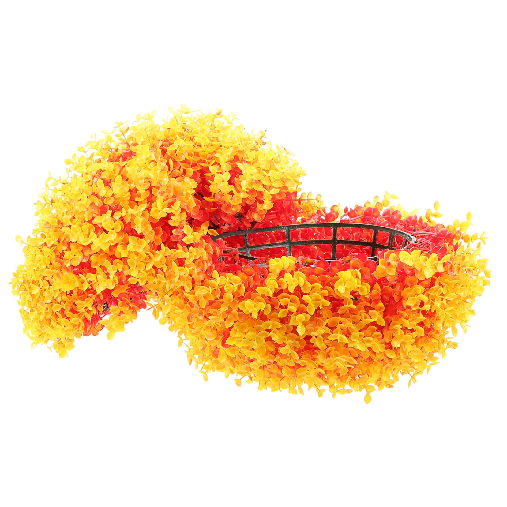 Zerodeko Bola de Plástico de Topiario de Eucalipto Artificial Naranja Ligera para Adorno Interior y Exterior en Bodas y Vida Diaria