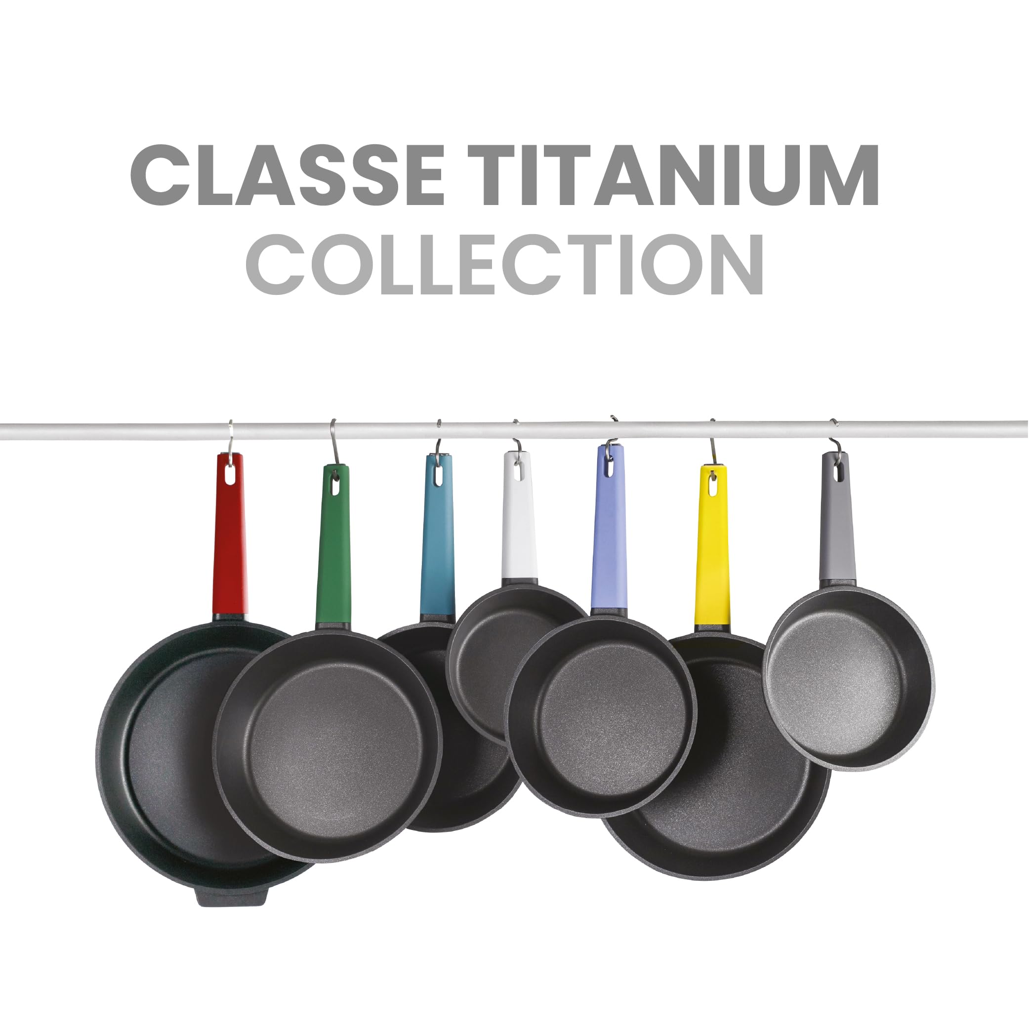 Ibili Patelnia Classe Titanium, 30 cm, aluminium, powłoka zapobiegająca przywieraniu Quantanium, odpowiednia do płyty indukcyjnej