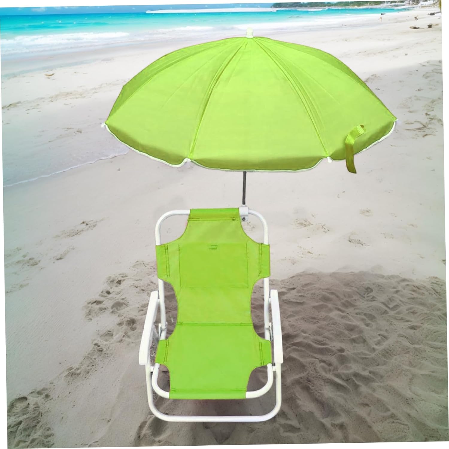 Chairs, Kids Beach Chair with Umbrella Foldable & Detachable Beach Chair with Canopy, Lightweight and Sturdy Outdoor Seat for Camping, Travel, Lawn Green