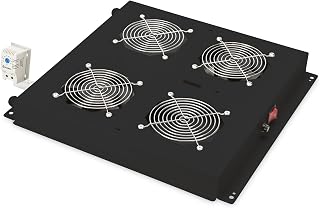 Digitus DN-19 FaN-2 - RacK-L?ftereinsatz Mit Thermostat (2 L?fter) - Schwarz, Ral 9005 - 48,3 Cm (19") (dN-19 FaN-2-Bn)