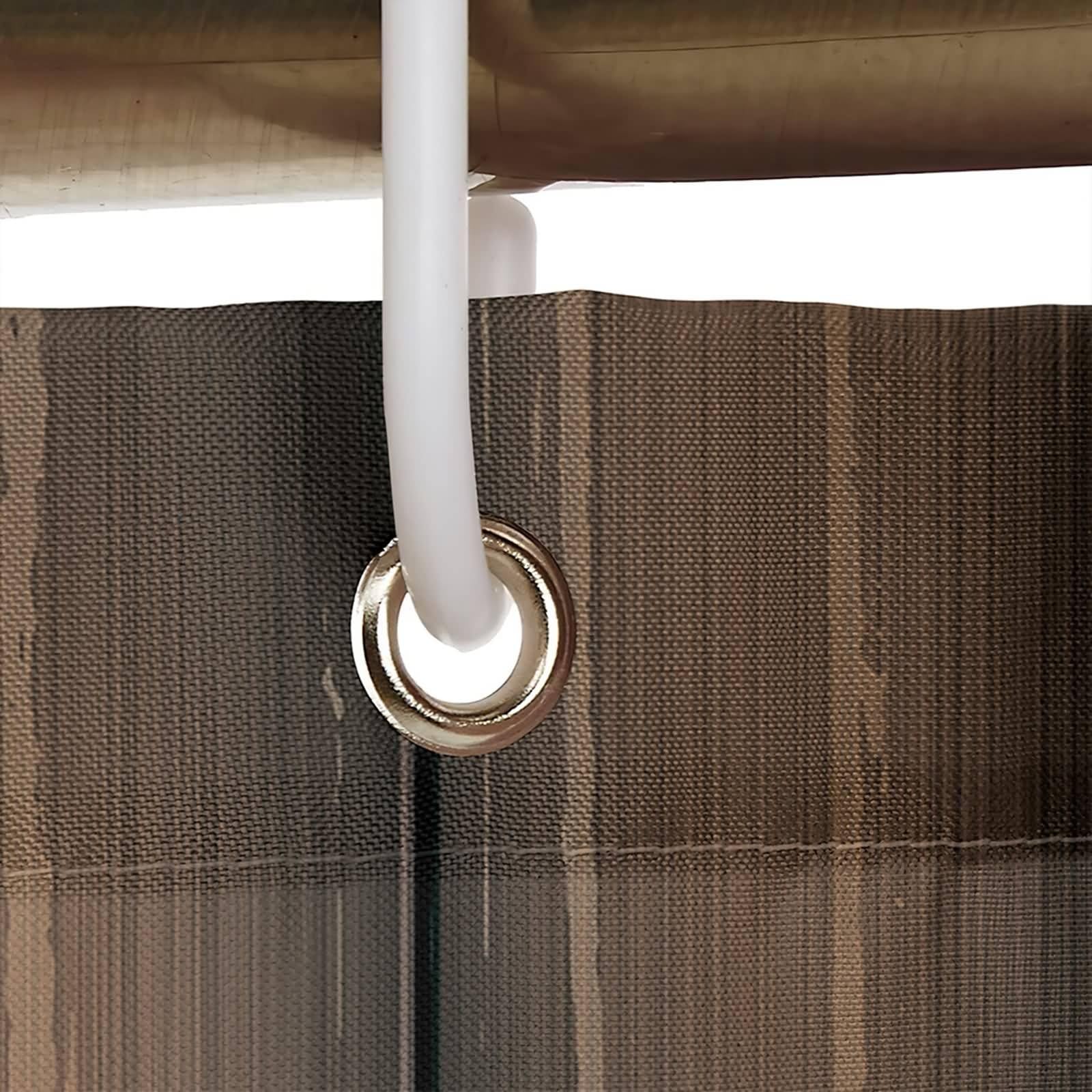 Tenda Doccia 180x200 Tessuto, Poliestere Marrone Tavola di legno geometrica Tenda vasca da bagno, lavabile, asciugatrice rapida