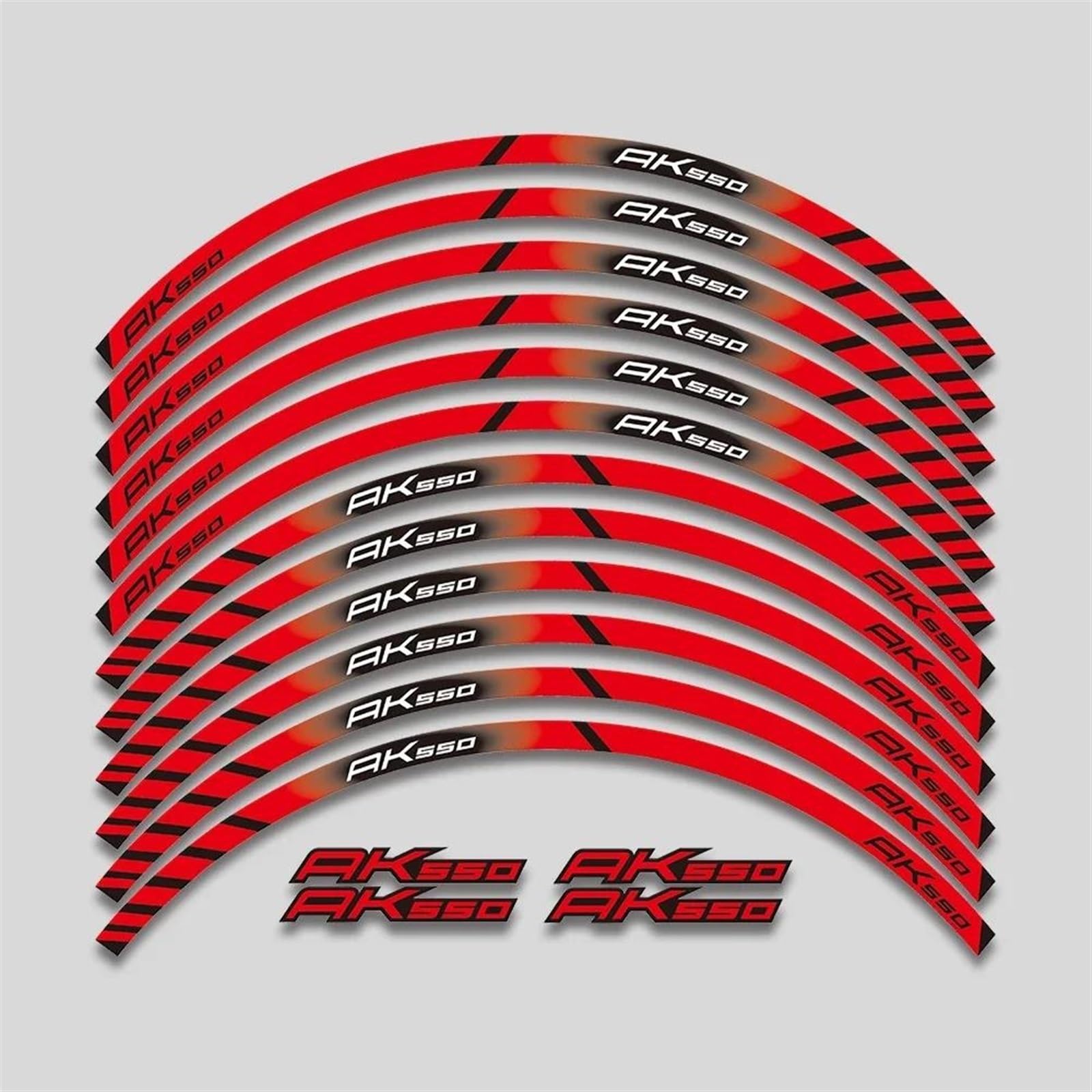 Stickers Motorcycle Accessories Wheel Stickers Reflective Rim Motorbike Waterproof Decals for KYMCO AK550 AK 550(Style 4)
