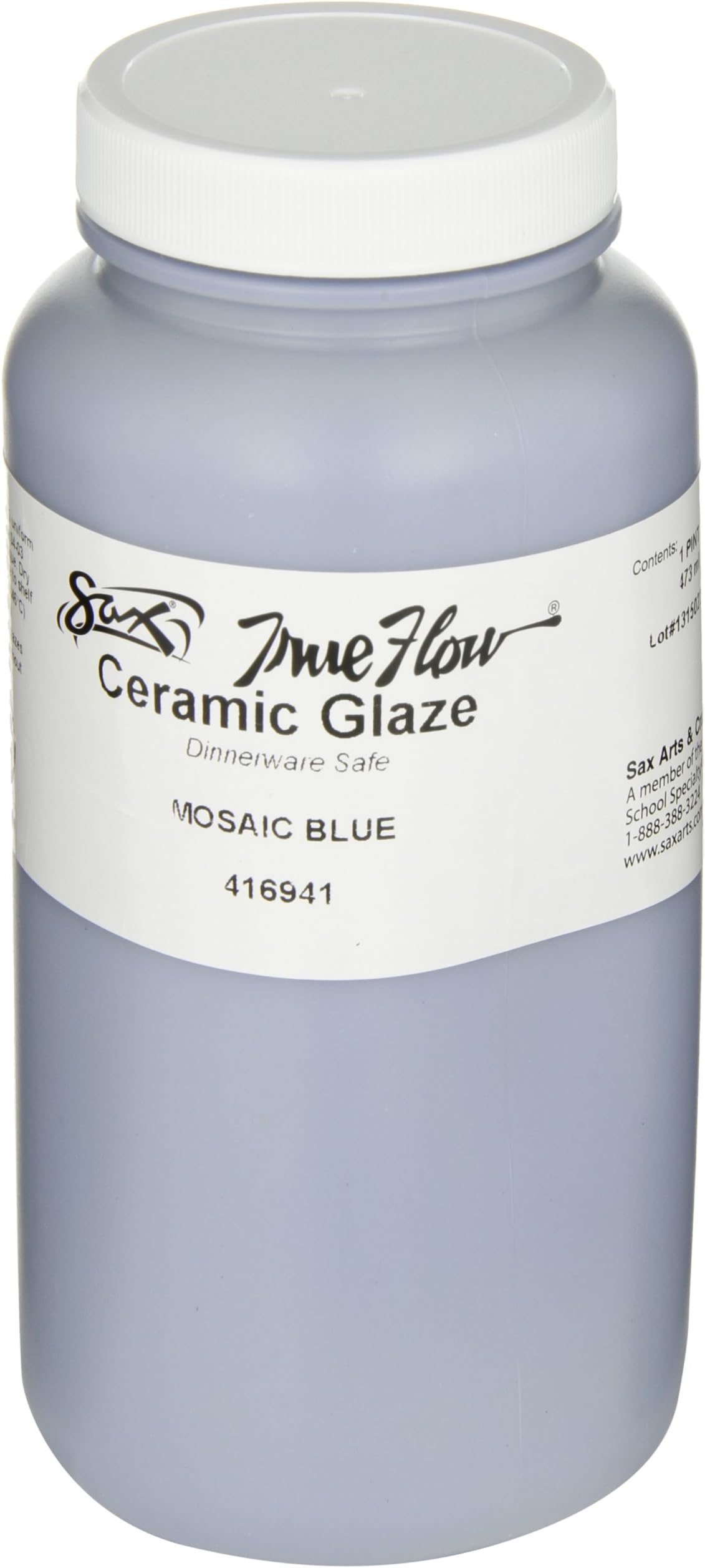 Sax True Flow Gloss Glaze, Mosaic Blue, 1 Pint