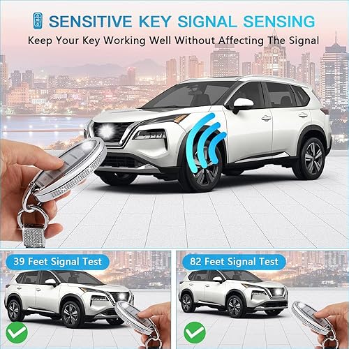 Miniatura 5 de 1797 Funda para llavero para Nissan Bling Accessories Altima Rogue Sentra Pathfinder Maxima Titan Murano Llavero de coche, carcasa de aleación de