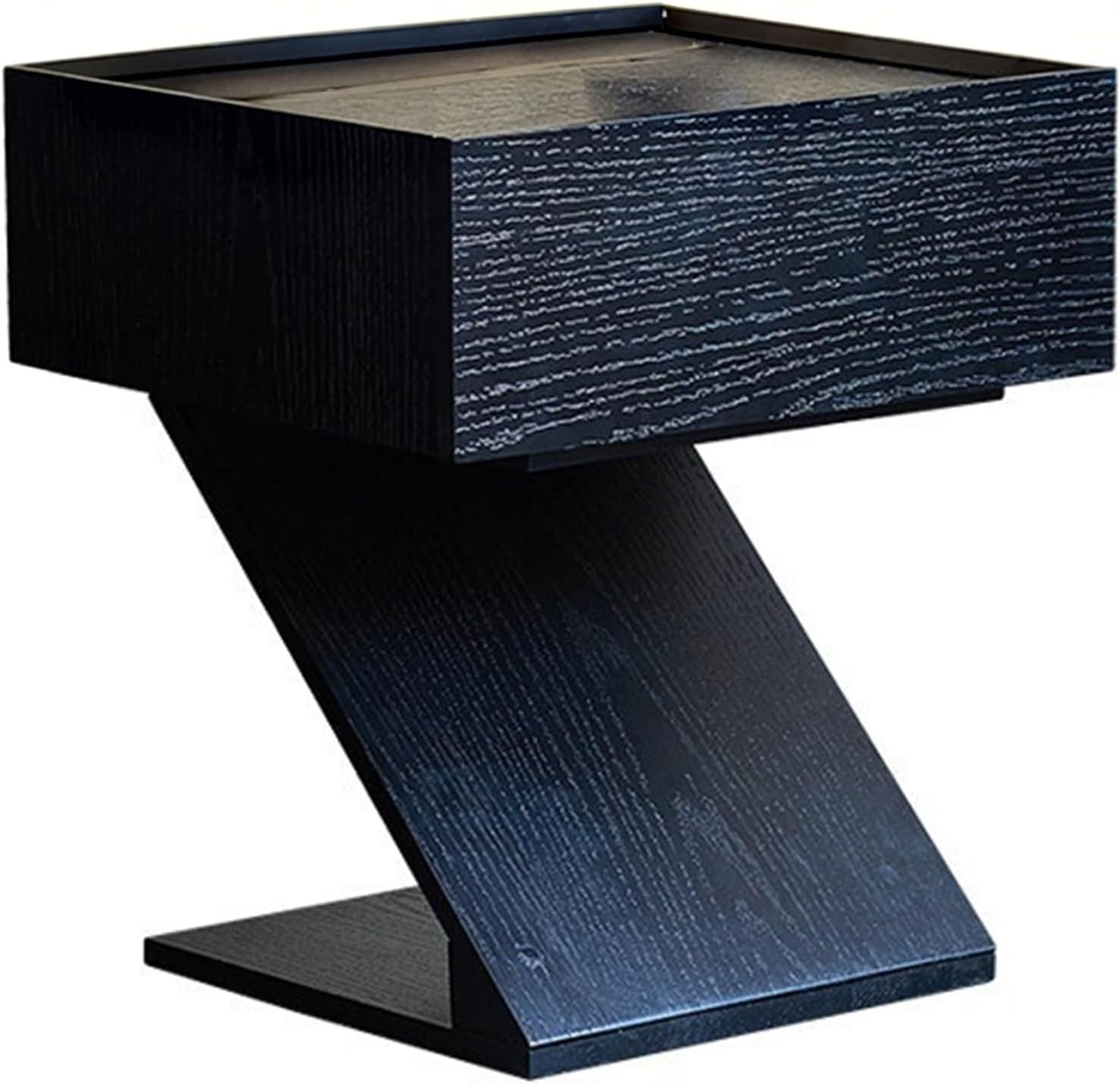 Bedside Table One Drawer Nightstand with Z-Shaped Base for Bedroom Living Room Storage Night Stand for Bedroom