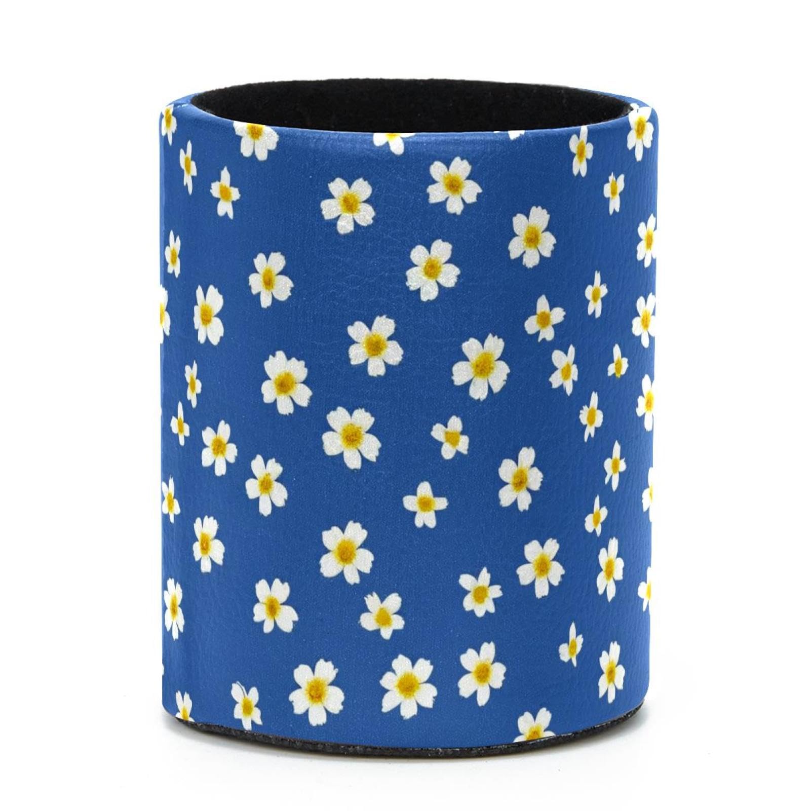 VAPOKF Round Pencil Holders for Desk, Daisy Pen Holders Pen Pot Makeup Brushes Storage Desktop Stationery Supplies Organiser for Home Office