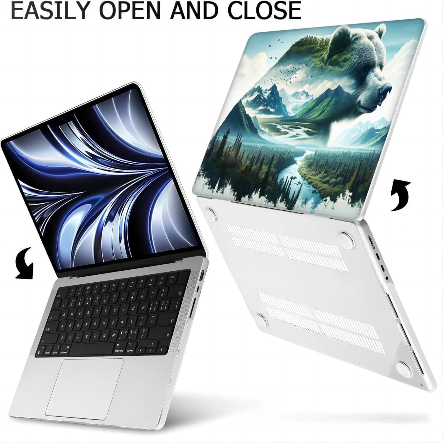 Compatible with MacBook Neo 13-inch, Hard Shell Case with Keyboard Cover and Screen Protector (A3404 A18 Pro chip, 2026 Release) - Grizzly MC22432